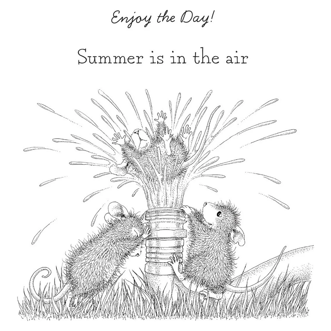 House Mouse Water Fun Cling Stamp Set
