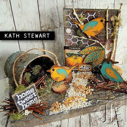 Simon Says Stamp! Tim Holtz Sizzix FEATHERED FRIENDS Thinlits Die 664433
